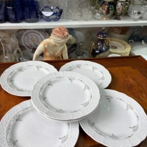 Set de 5 platos de pan o postre porcelana verbano