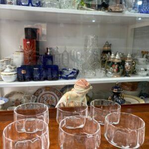Juego de 6 compoteras cristal facetado