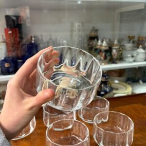 Juego de 6 compoteras cristal facetado