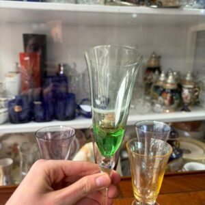 Set de 5 copas de cristal de colores