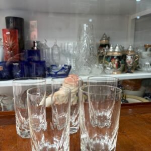 Set de 5 vasos altos de cristal