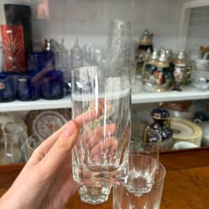 Set de 5 vasos altos de cristal