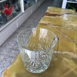 Hielera de cristal súper tallado con pinza