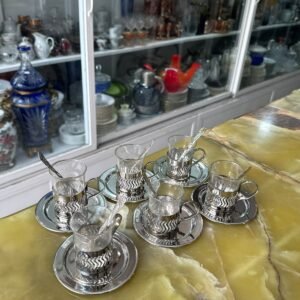 Juego de 6 dúos de café con cucharas