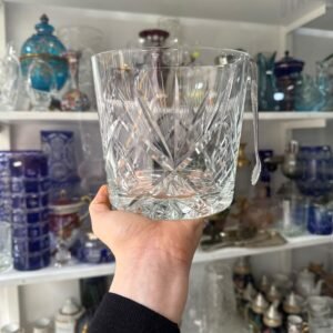 Hielera de cristal súper tallado con pinza