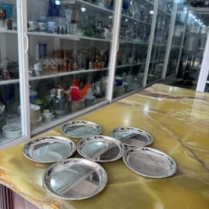 Juego de 6 posa vasos de platería
