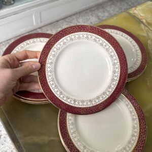 Juego de 12 platos de pan o postre ingleses