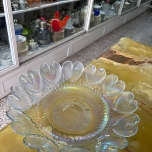 Centro de mesa de vidrio tornasolado
