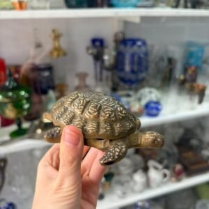 Tortuga cenicero de bronce