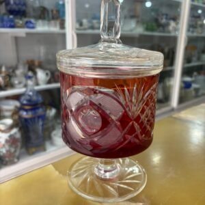 Caramelera de cristal súper tallado