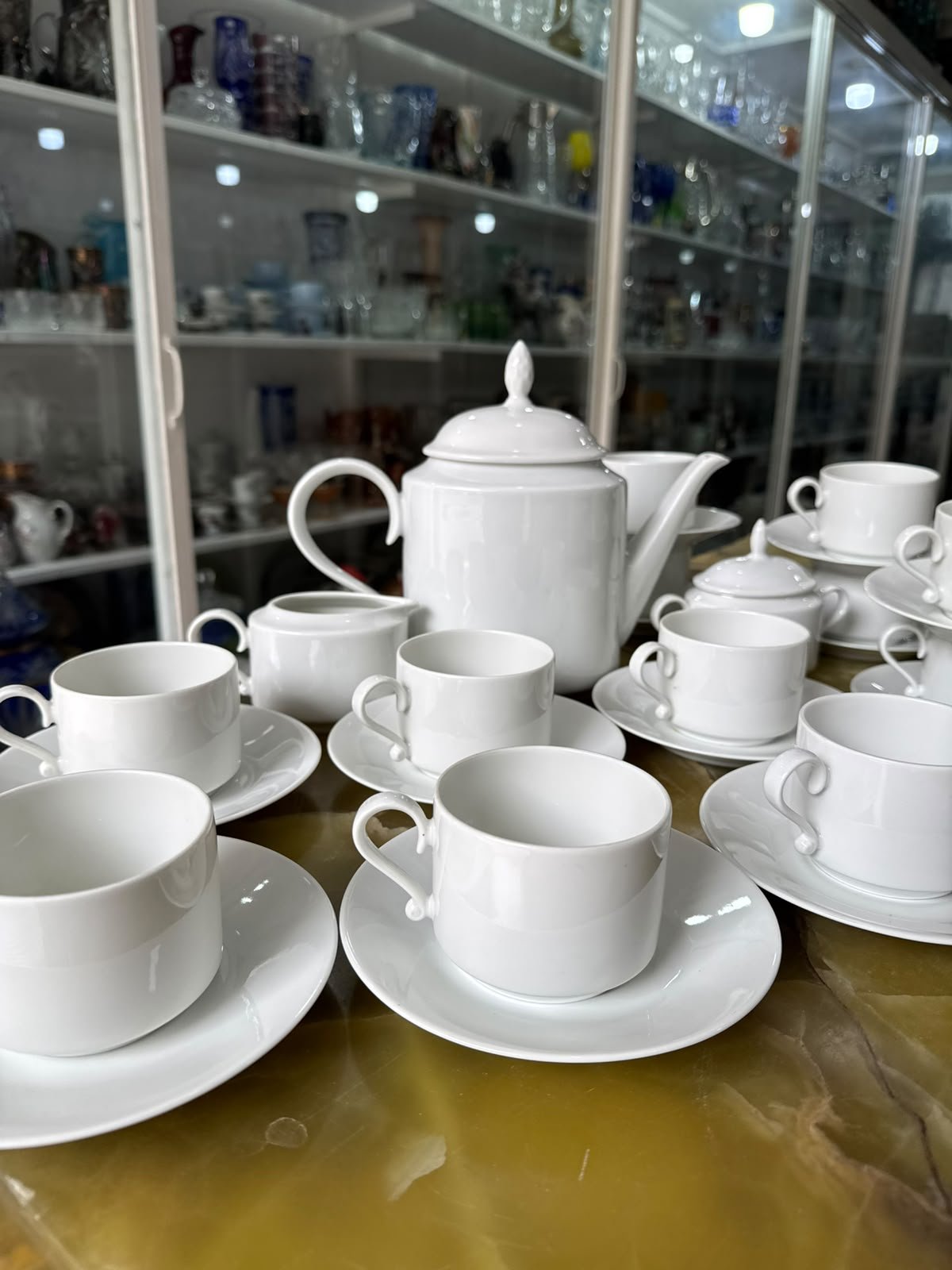Juego de té porcelana verbano para 12 personas