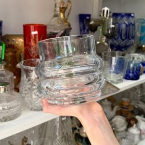 Exquisita hielera de cristal diseño curvy
