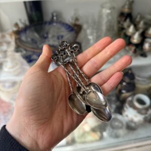 Juego de cucharas de café con rosas