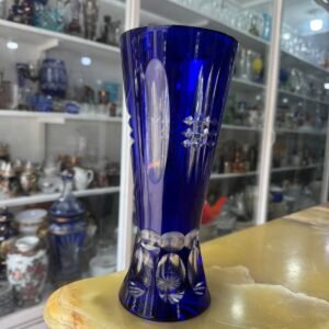 Florero cristal súper talaldo azul