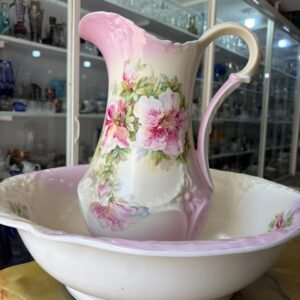 Jofaina con aguamanil de porcelana