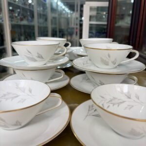 Juego de 11 dúos de té de porcelana Bavaria