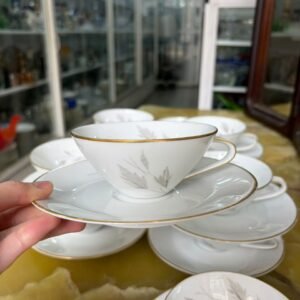 Juego de 11 dúos de té de porcelana Bavaria