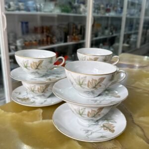 Juego de 6 dúos de té porcelana tsuji