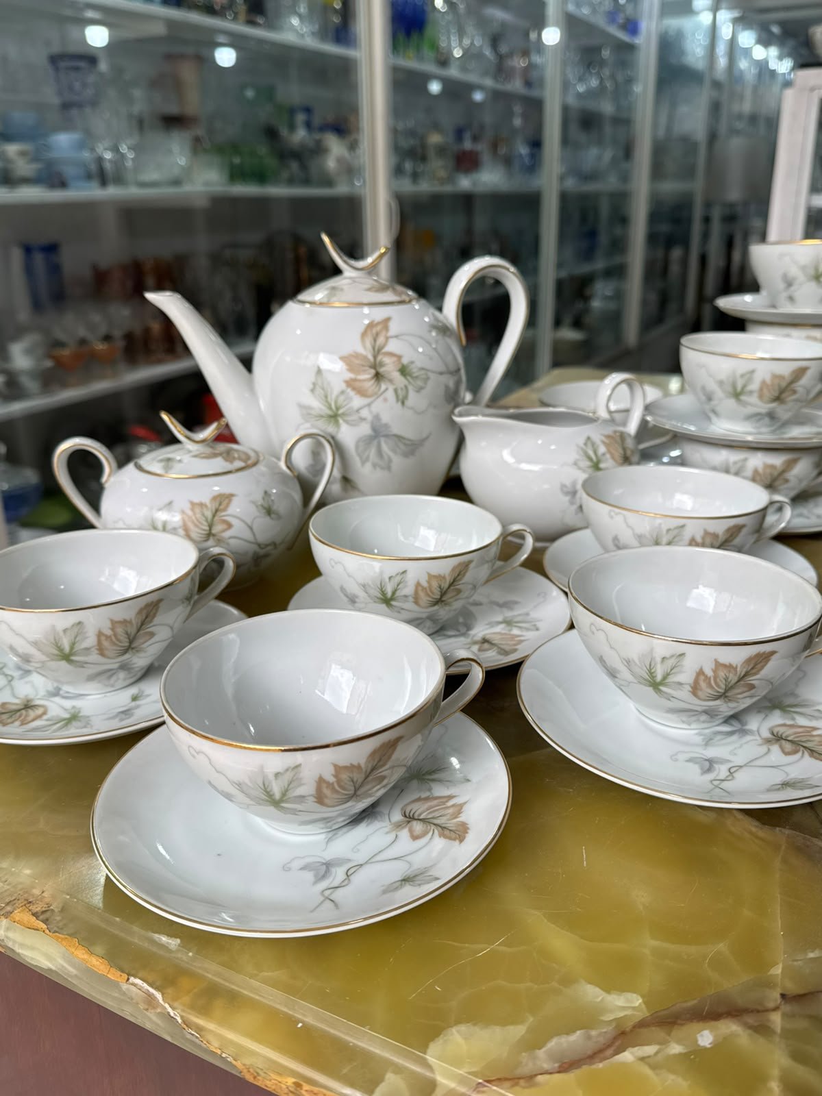 Juego de té porcelana tsuji completo para 12 personas