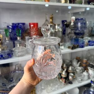 Dulcera de cristal súper tallado