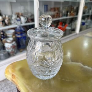 Dulcera de cristal súper tallado
