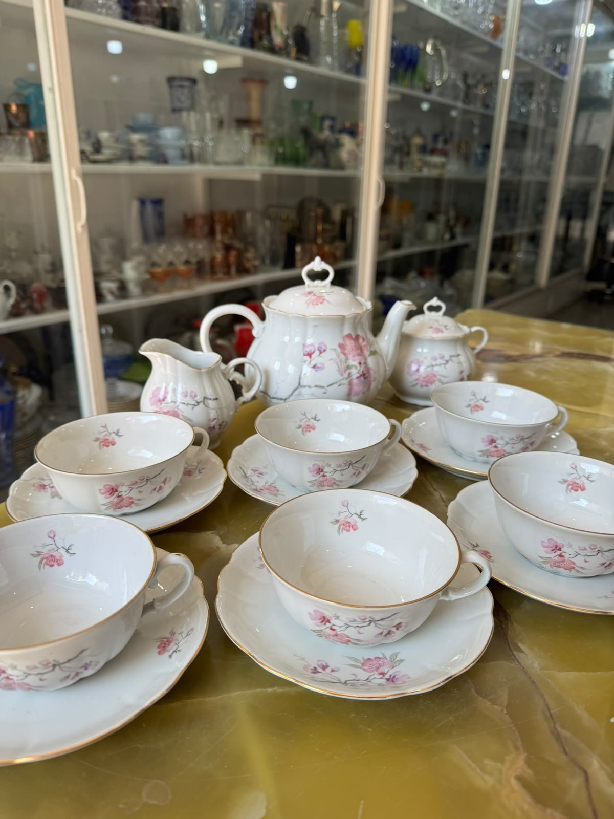 Juego de té porcelana verbano para 6 personas