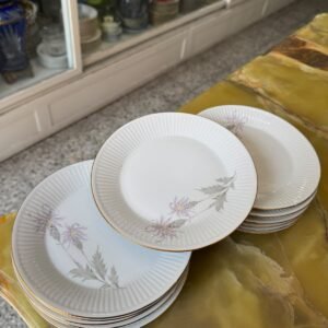Juego de 12 platos de postre o pan porcelana verbano